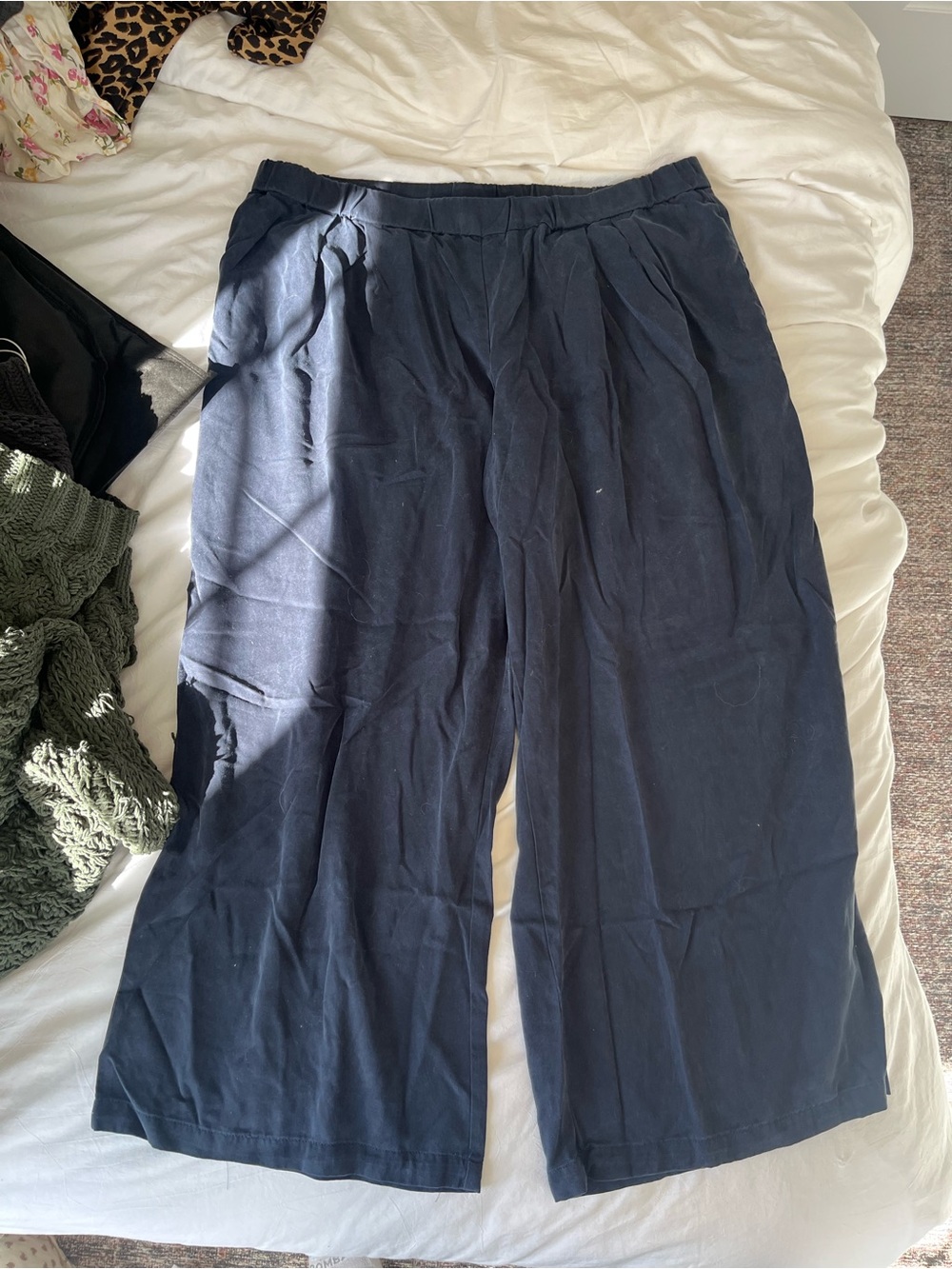 Reformation Navy Trousers